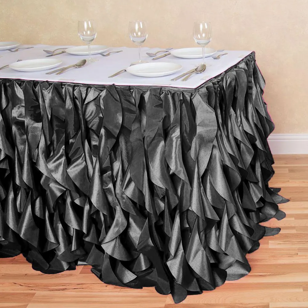 14 ft. Curly Willow Table Skirt (13 Colors)