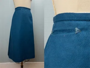 50s Ocean Teal Skirt | M