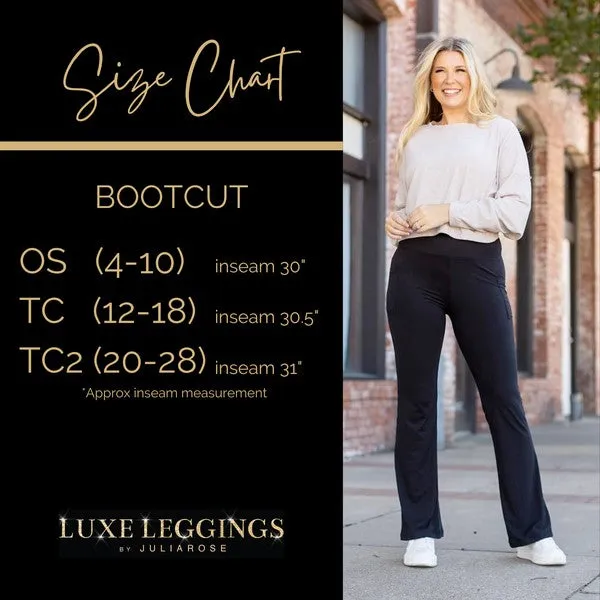 Black - Crossover Bootcut Leggings with Pockets