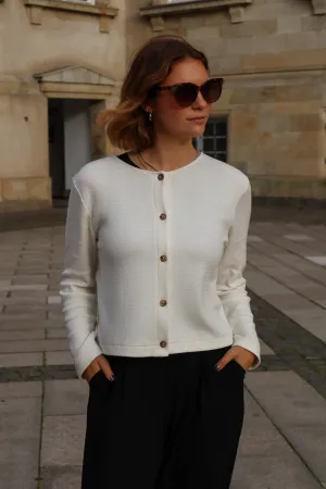 Cardigan - Tricot crème