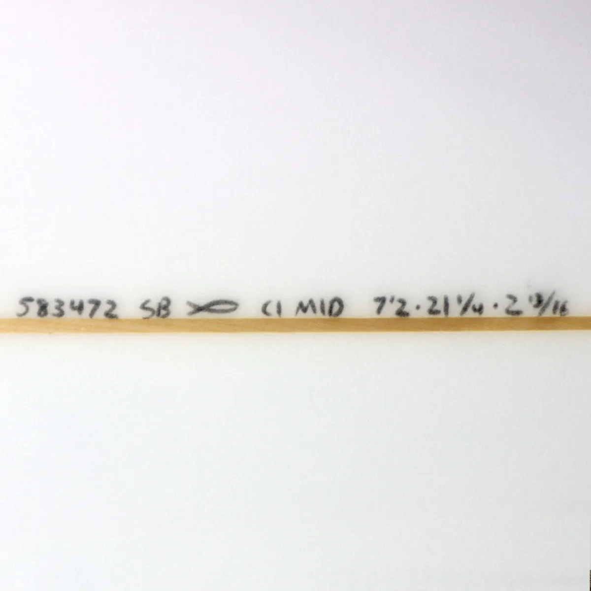 Channel Islands CI Mid 7'2 x 21 ¼ x 2 13/16 Surfboard - Clear