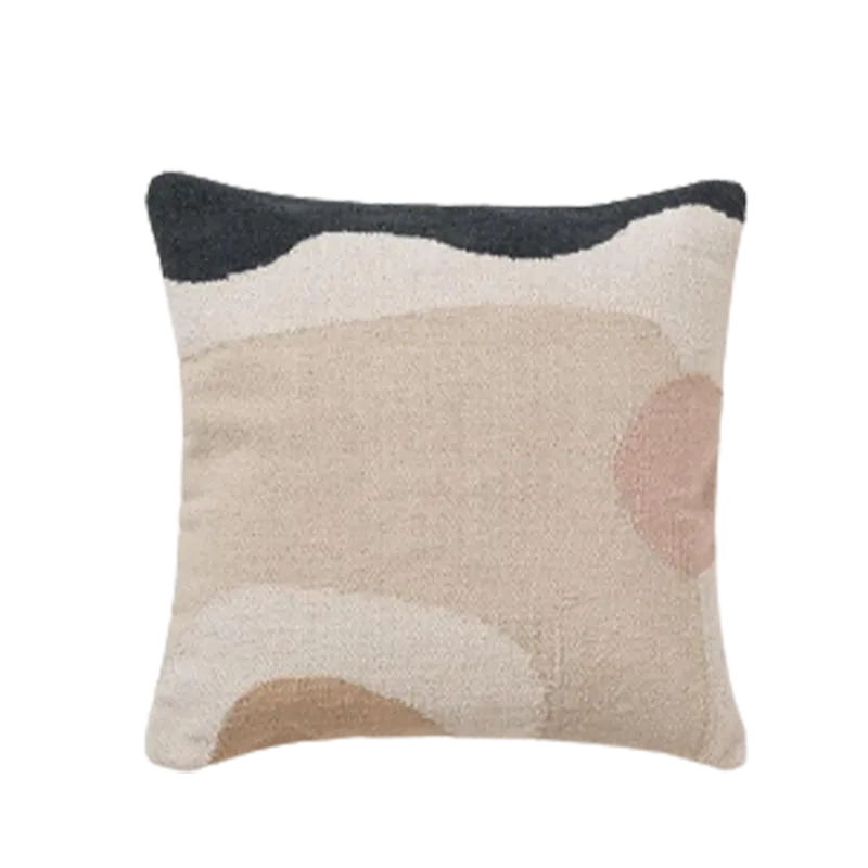 Cotton Handwoven Cushion Cover-Landscape