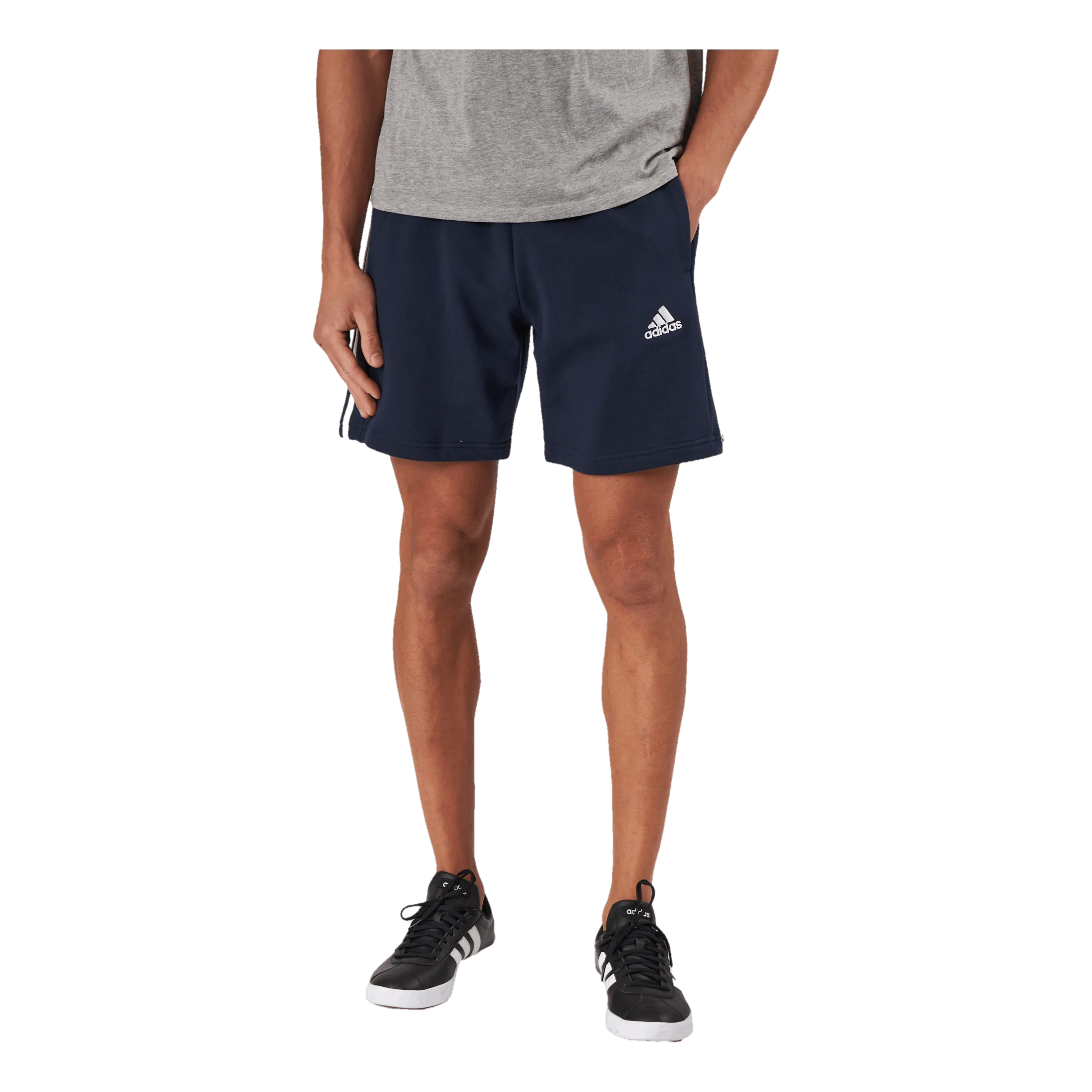 Essentials French Terry 3-Stripes Shorts Legend Ink
