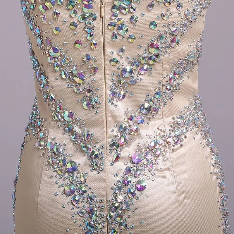 Floor Length Sweetheart Sequined Mermaid Prom Evening Dress