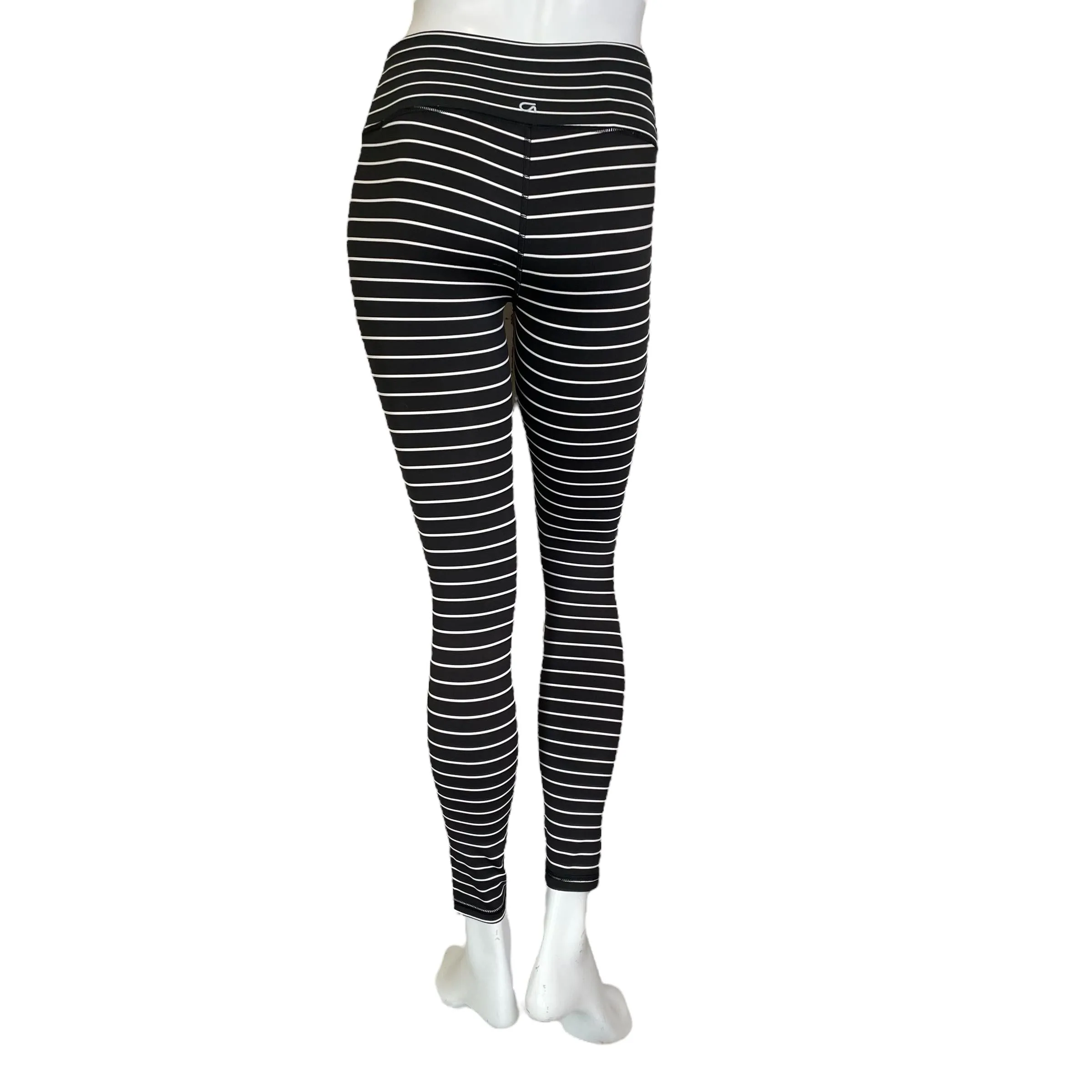 GAP | Women's Black and White Striped GAPFit Leggings | Size: XS