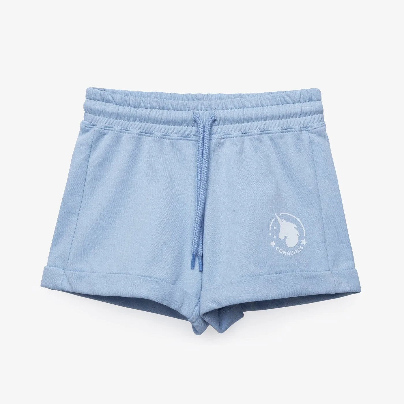Girl's Light Blue Running Shorts