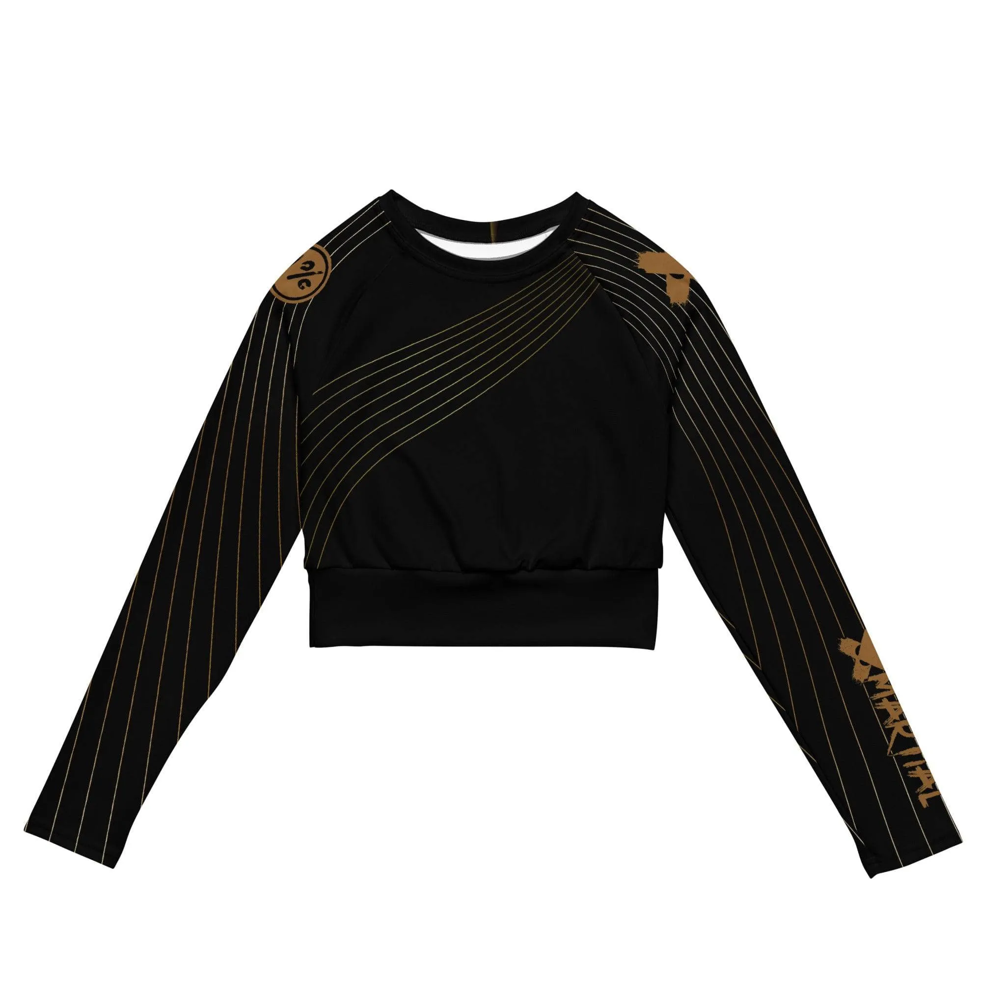 Golden Waves Women's Longsleeve Crop Top