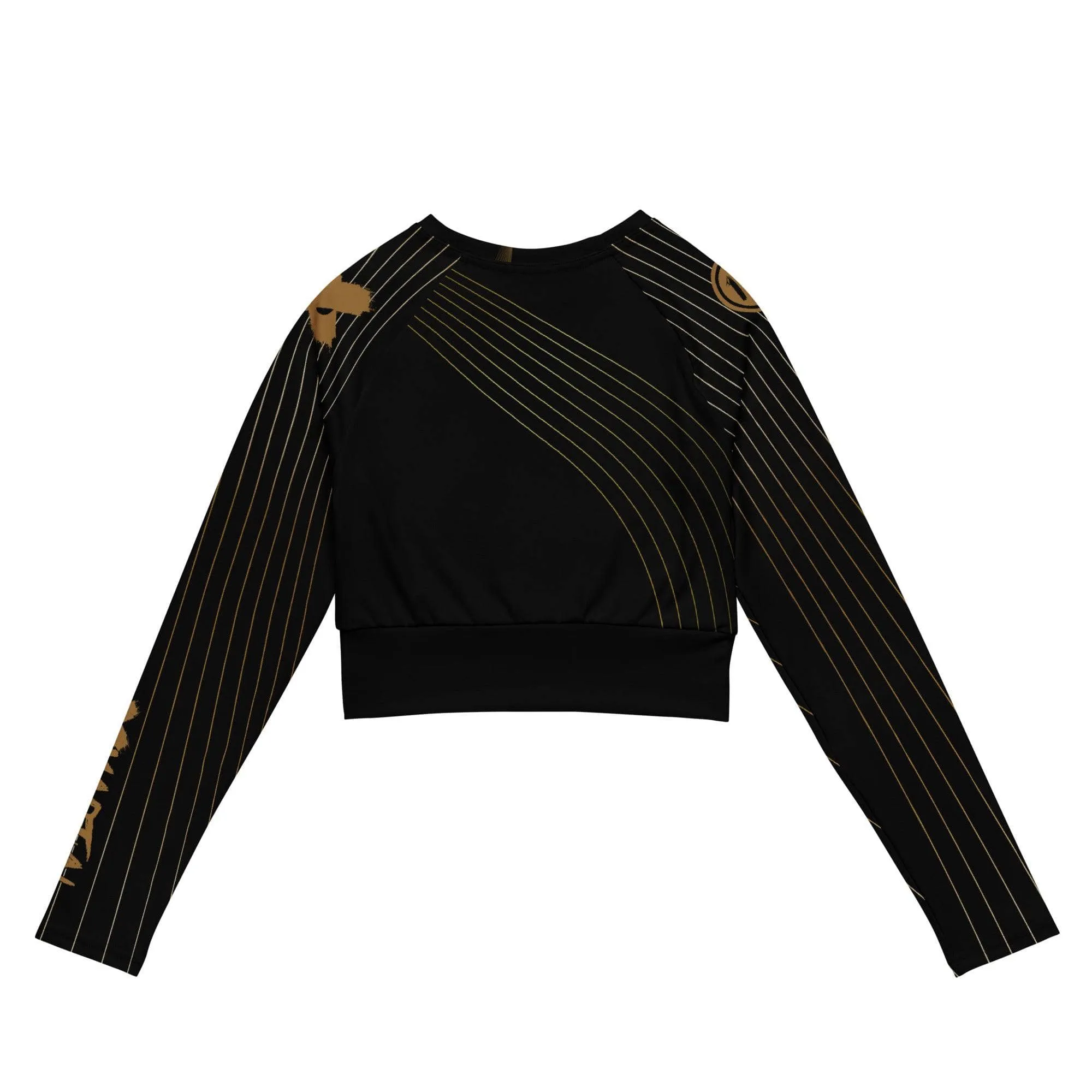 Golden Waves Women's Longsleeve Crop Top