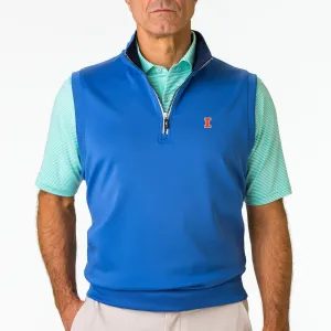 Illinois | Caves Solid Quarter Zip Vest | Collegiate