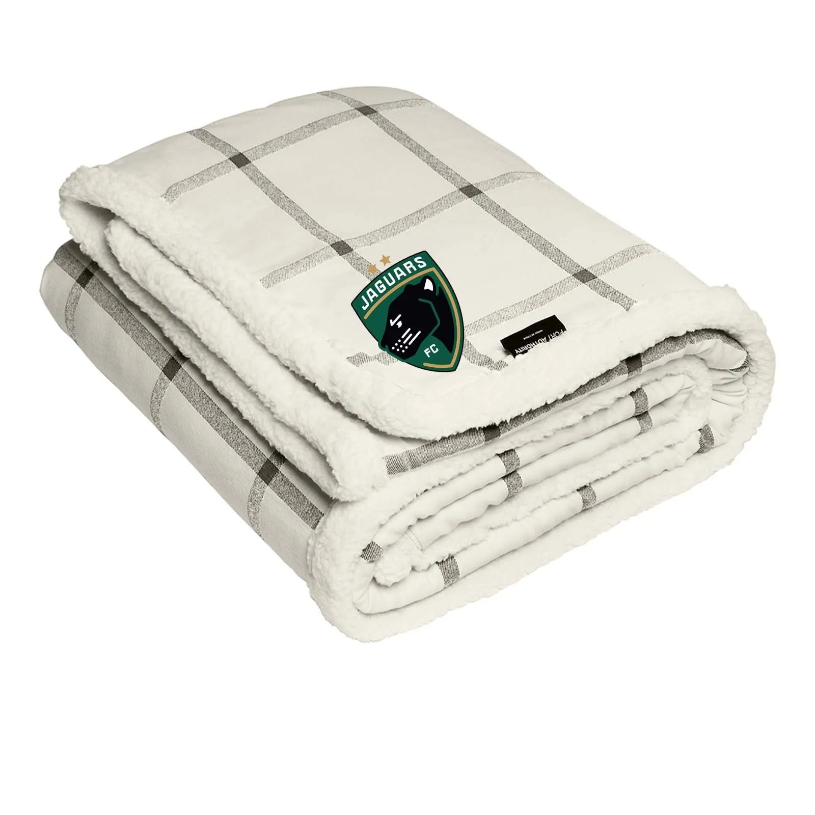 Jaguars Port Authority® Flannel Sherpa Blanket Embroidery
