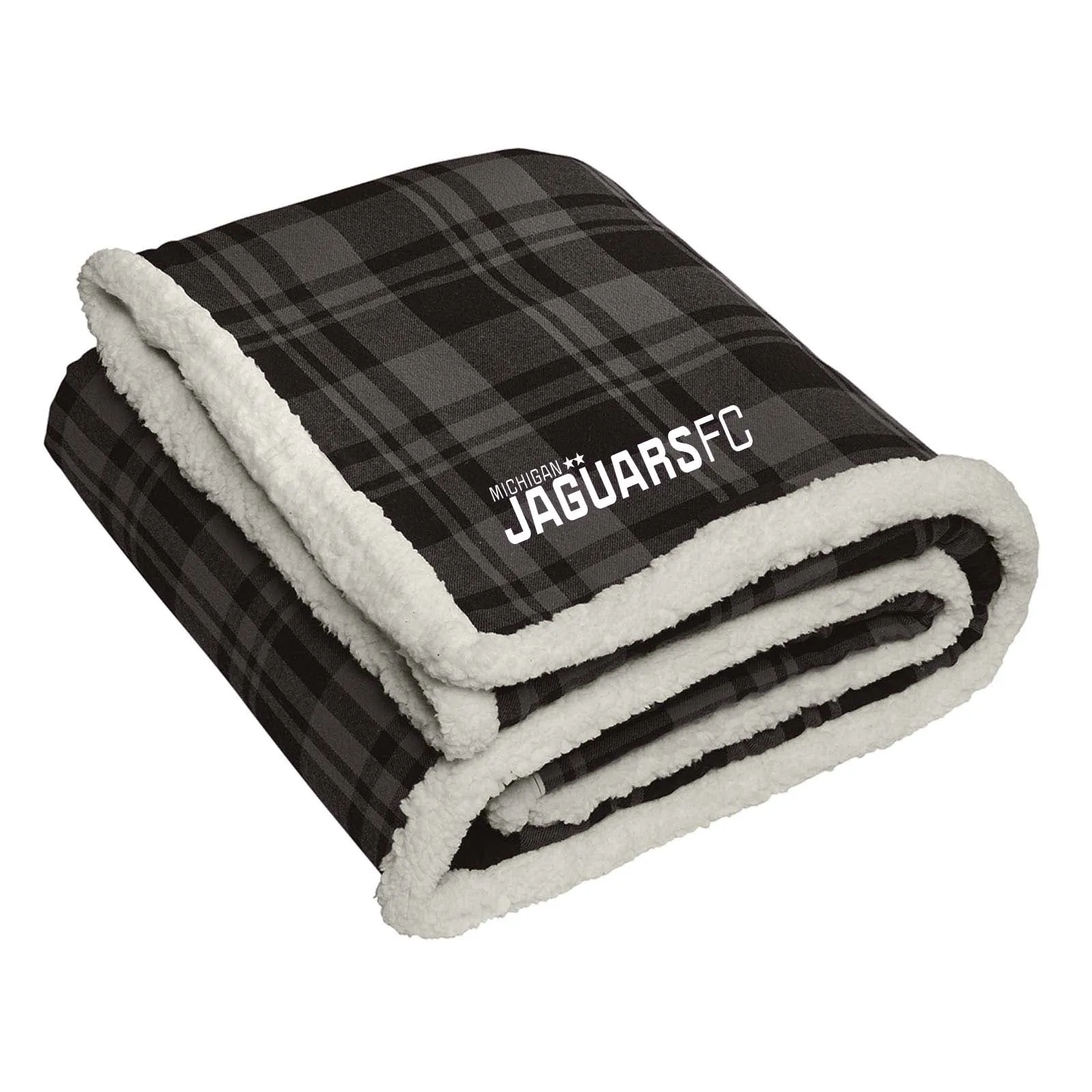 Jaguars Port Authority® Flannel Sherpa Blanket Embroidery