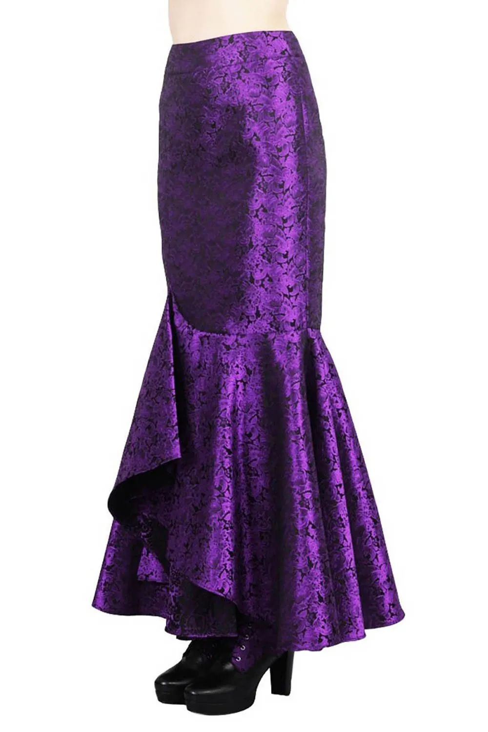 Jeanelle Gothic Brocade Ruffle Skirts