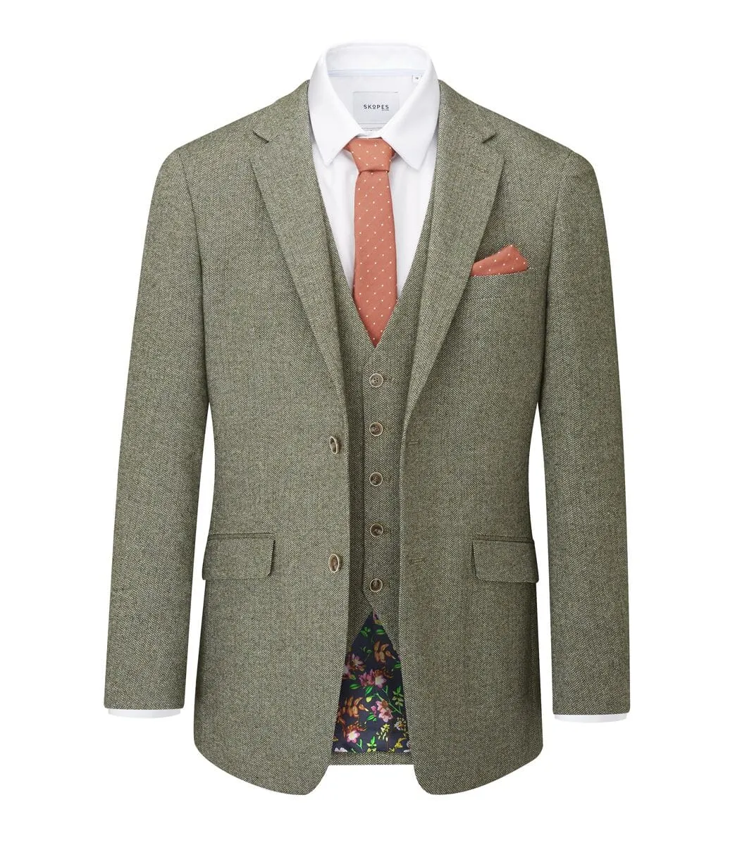 Jude Sage Herringbone Jacket