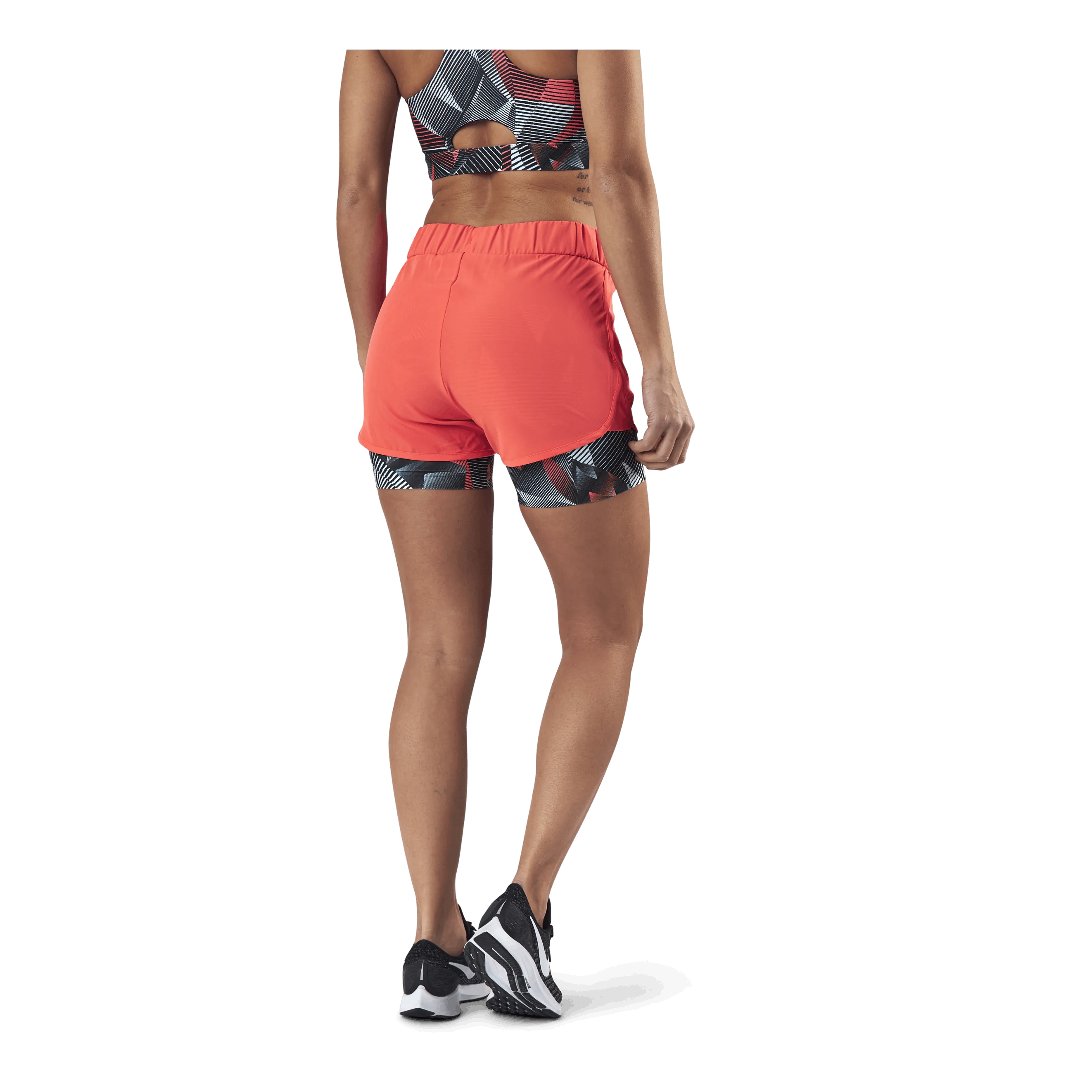 Judie Aop Loose Training Shorts Red