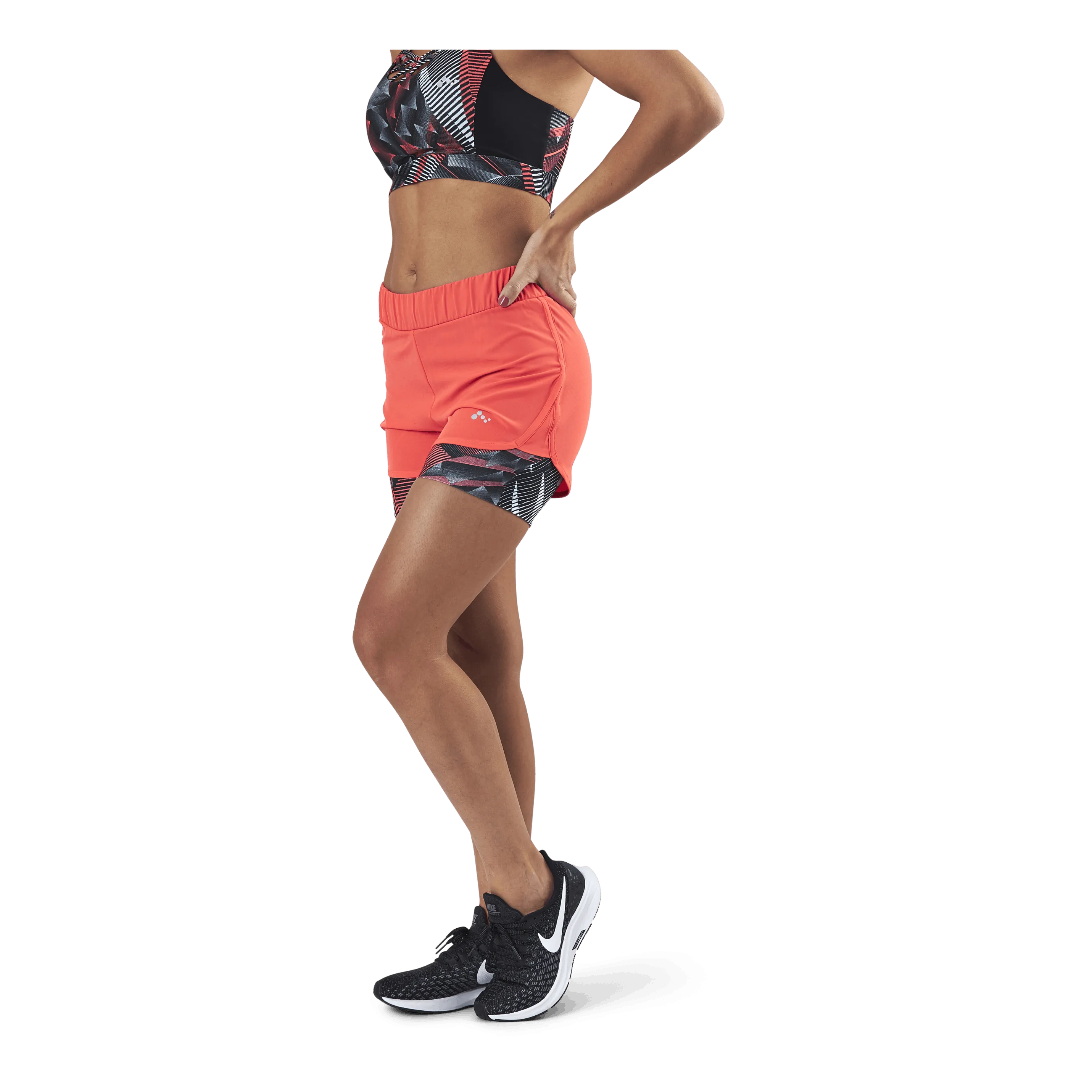 Judie Aop Loose Training Shorts Red