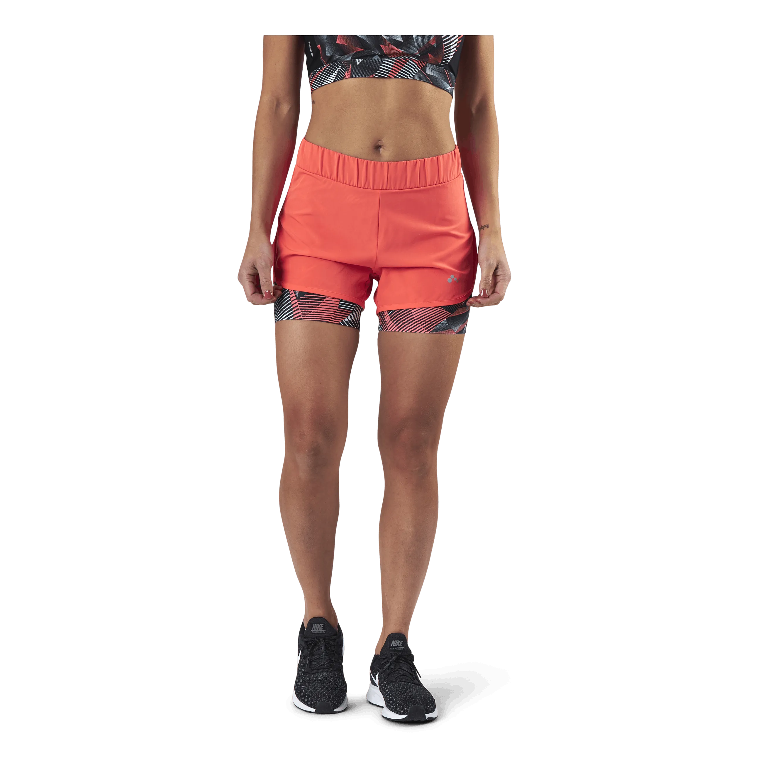 Judie Aop Loose Training Shorts Red