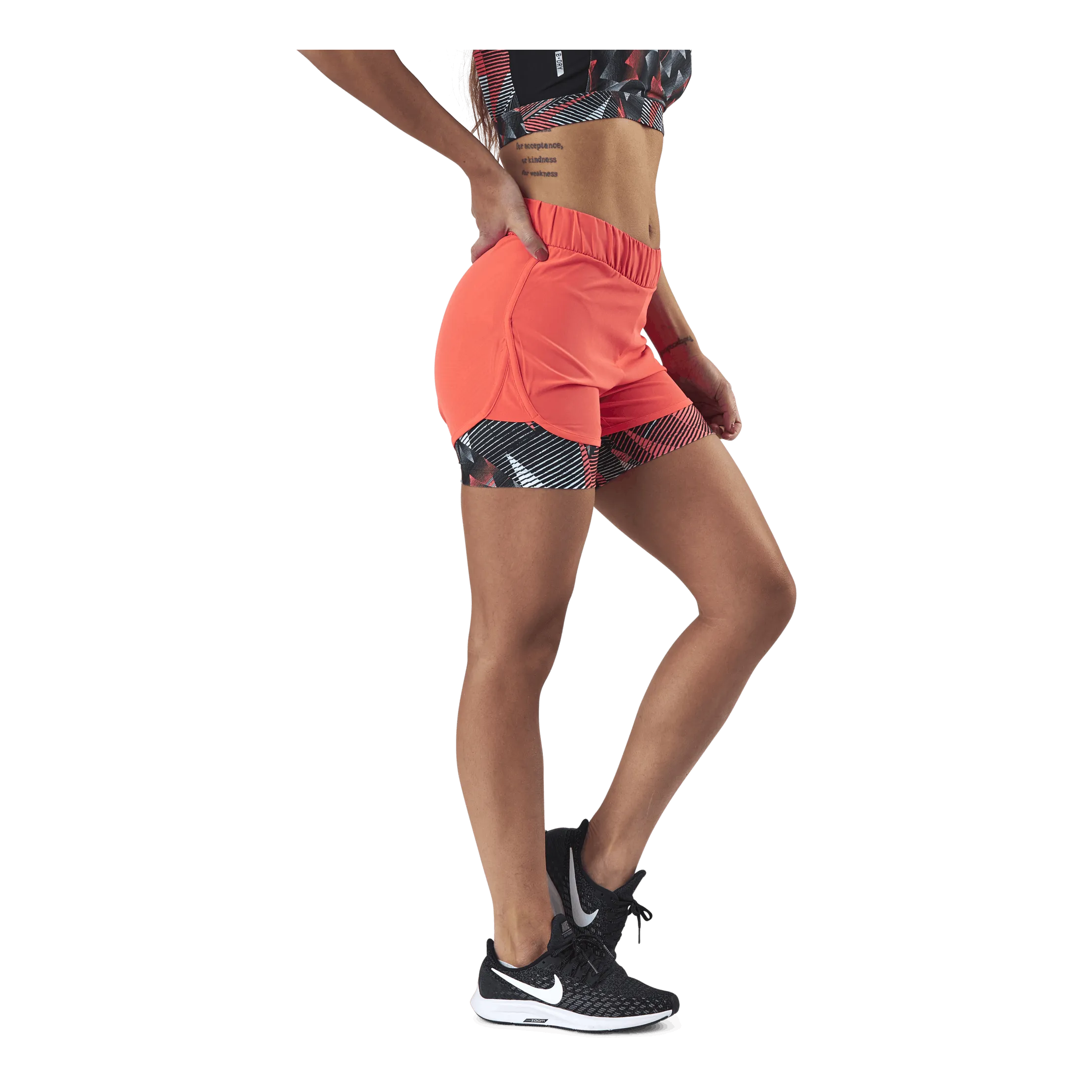 Judie Aop Loose Training Shorts Red