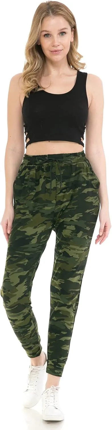 Leggings Depot Women's Jogger Track Cuff Sweatpants with Pockets for Yoga, Workout