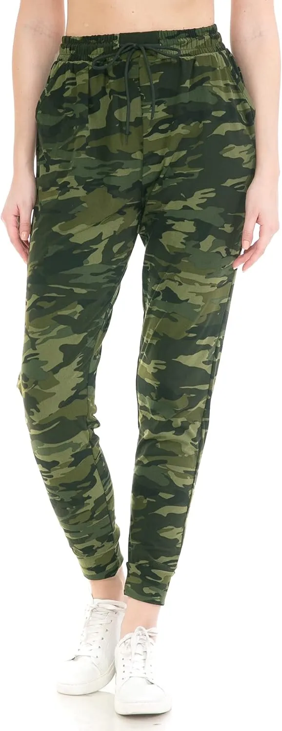 Leggings Depot Women's Jogger Track Cuff Sweatpants with Pockets for Yoga, Workout