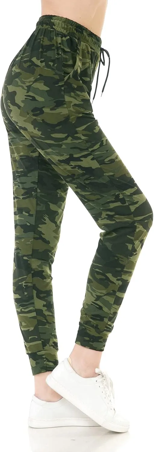 Leggings Depot Women's Jogger Track Cuff Sweatpants with Pockets for Yoga, Workout