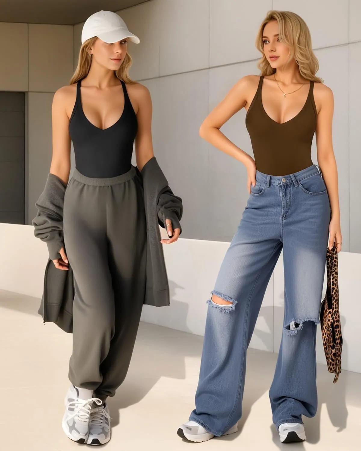 MANGOPOP Women's V Neck Tank Tops Racerback Slim Fit Workout Tanks Sleeveless Ribbed Summer Trendy Top 2025