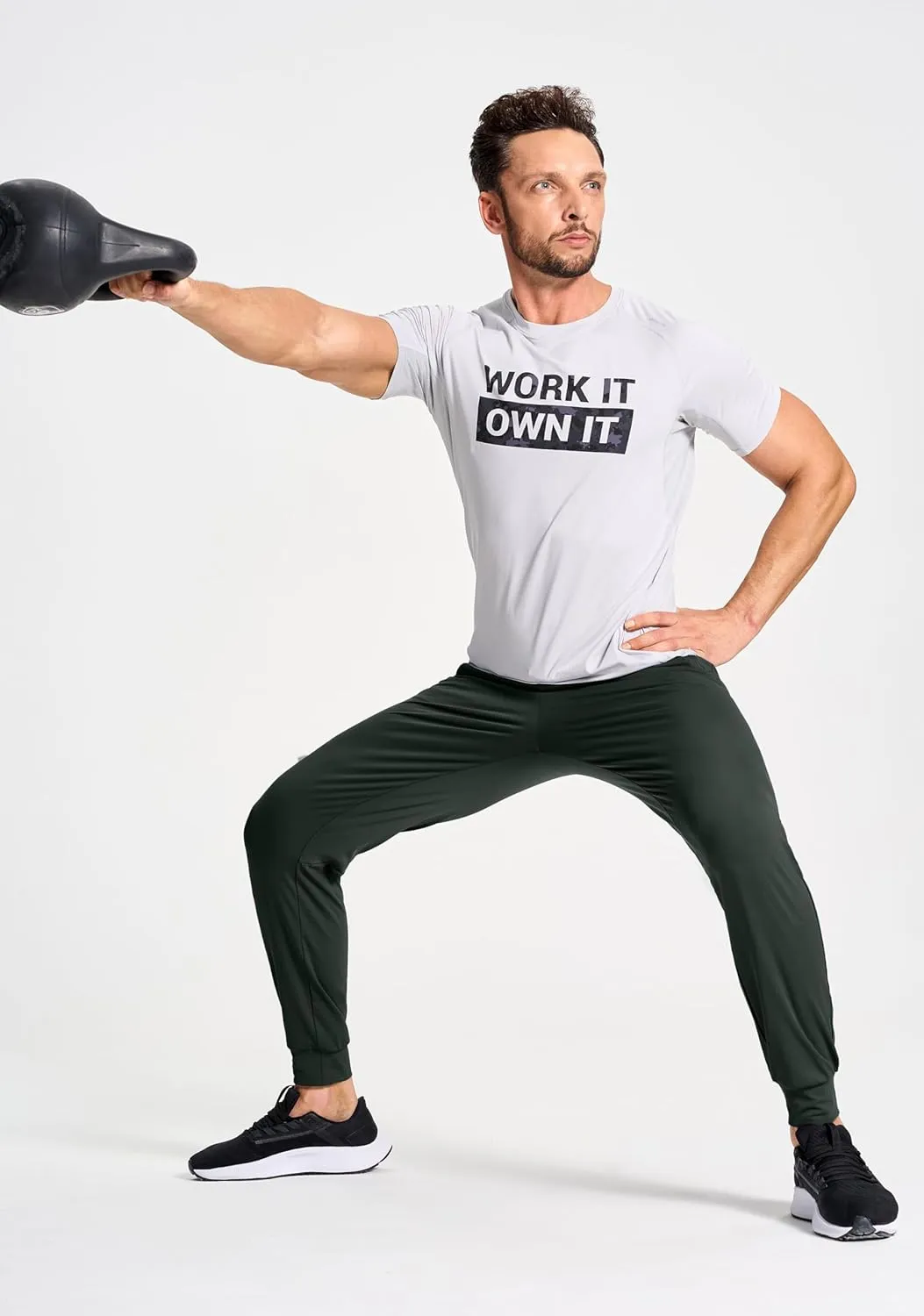 Men's Joggers Pants with Zipper Pockets Stretch Sweatpants Running Golf Workout Gym Pants for Men