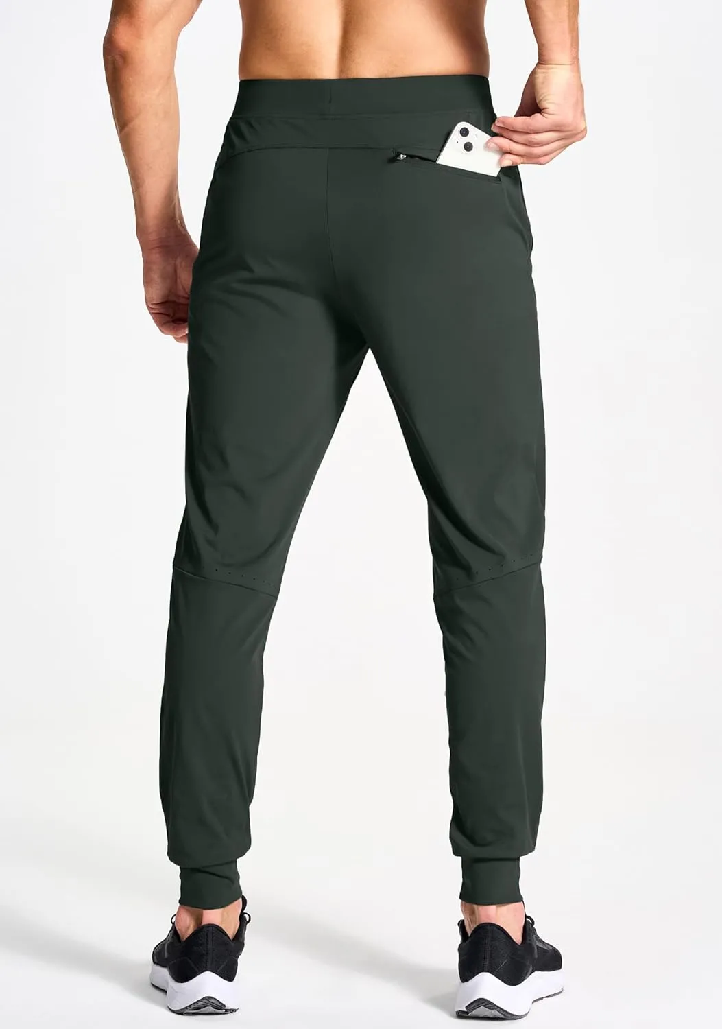Men's Joggers Pants with Zipper Pockets Stretch Sweatpants Running Golf Workout Gym Pants for Men