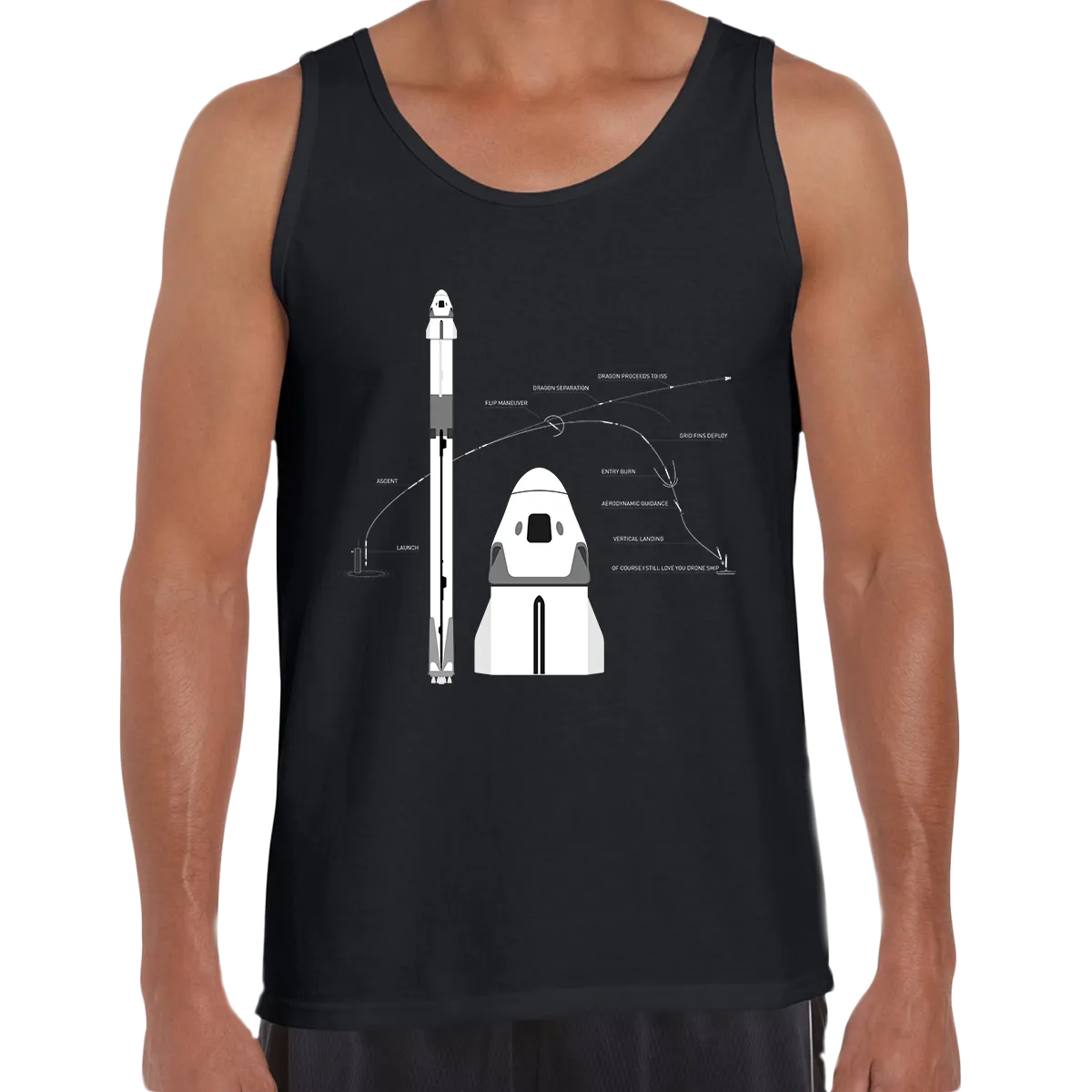 NASA SpaceX Falcon 9 Dragon Launch & Land Space Geeks 2020 Tank Top