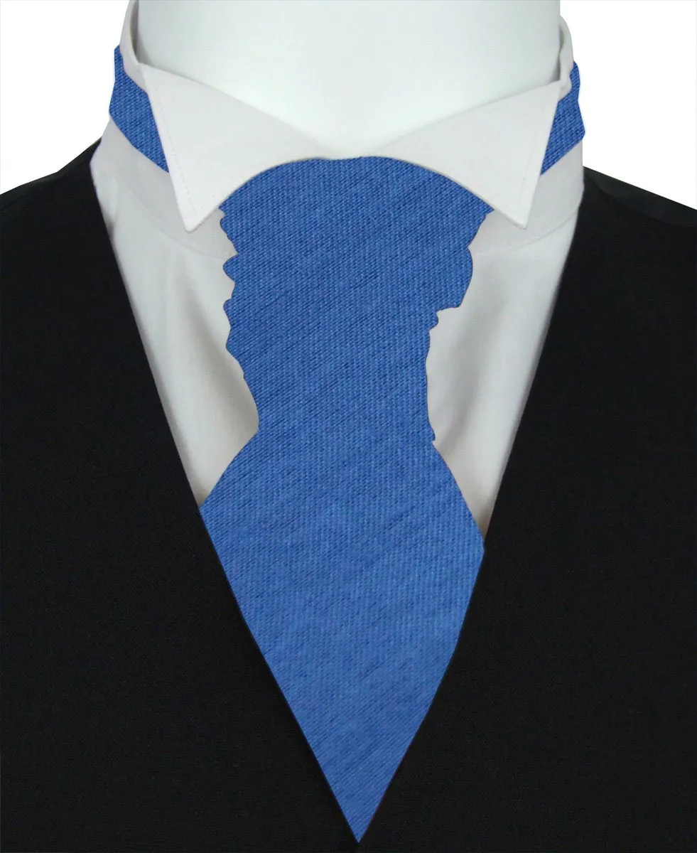 Ocean Blue Shantung Wedding Cravat