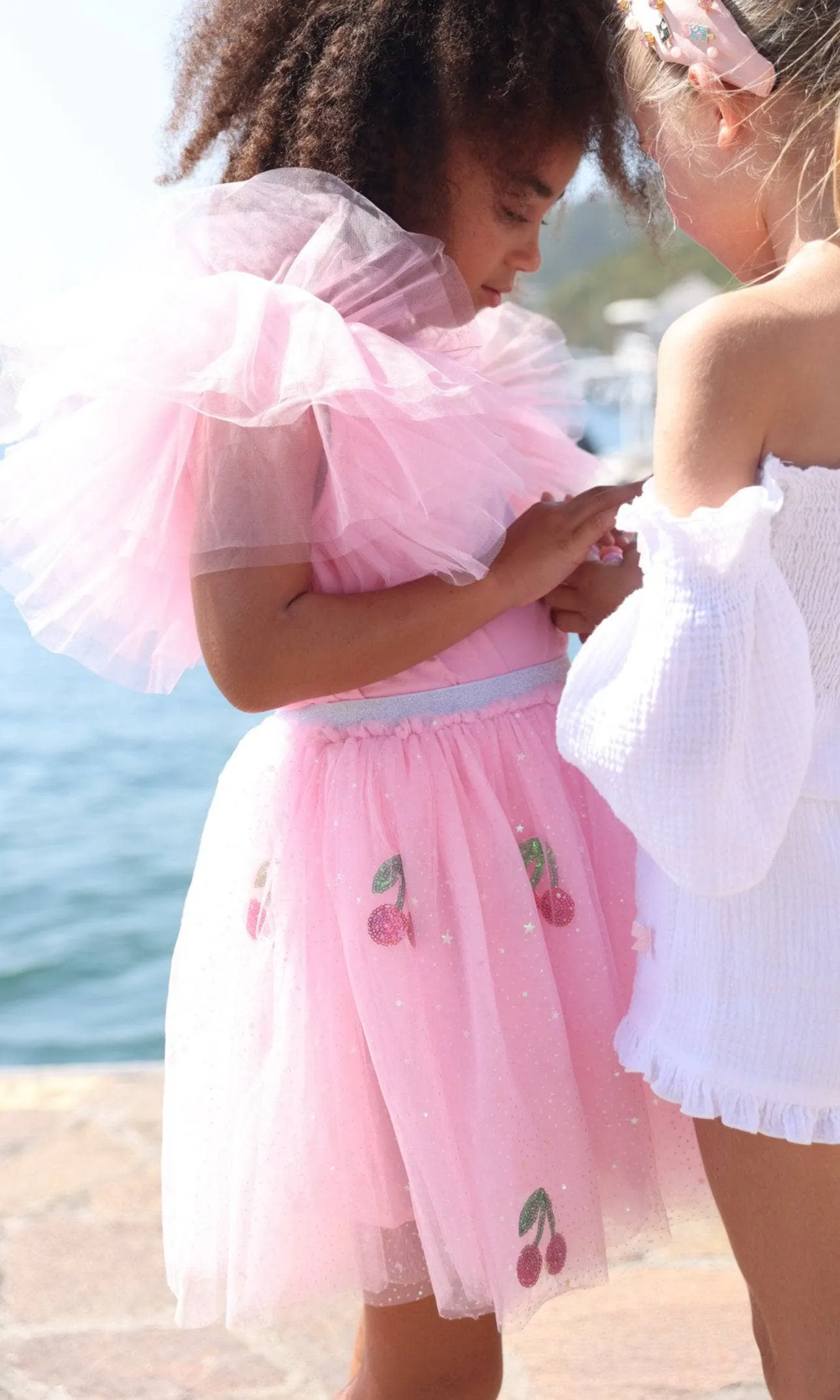 Pink Ruffle Sleeve Tee