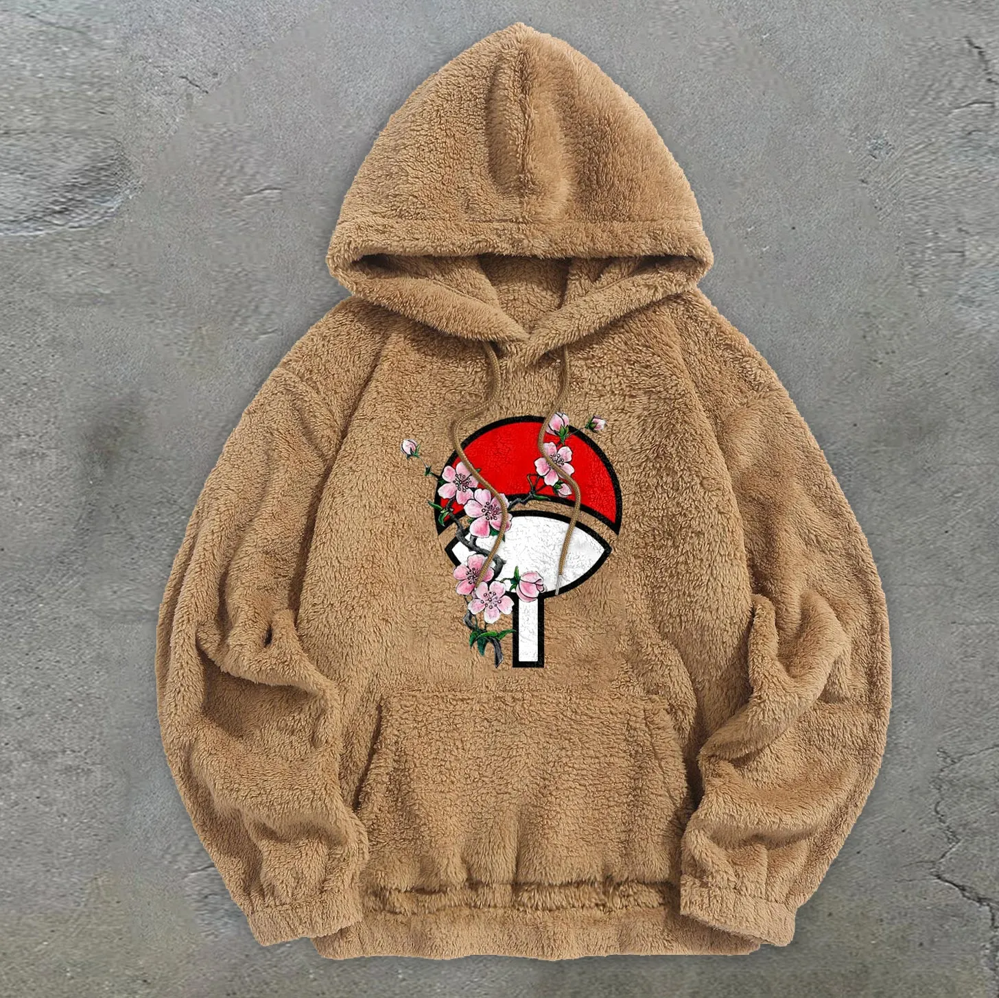 Retro Tide Brand Print Casual Plush Print Hoodie