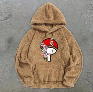 Retro Tide Brand Print Casual Plush Print Hoodie
