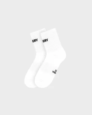 Shin Logo Mid-Length - White