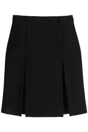 Slit Midi Skirt in Wool