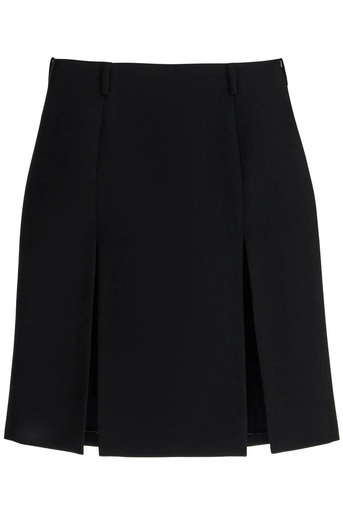 Slit Midi Skirt in Wool