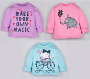 Sweatshirt Combo - Elephant, Kitty and Pom Pom