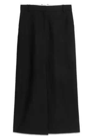 Tailored Wool-Blend Skirt