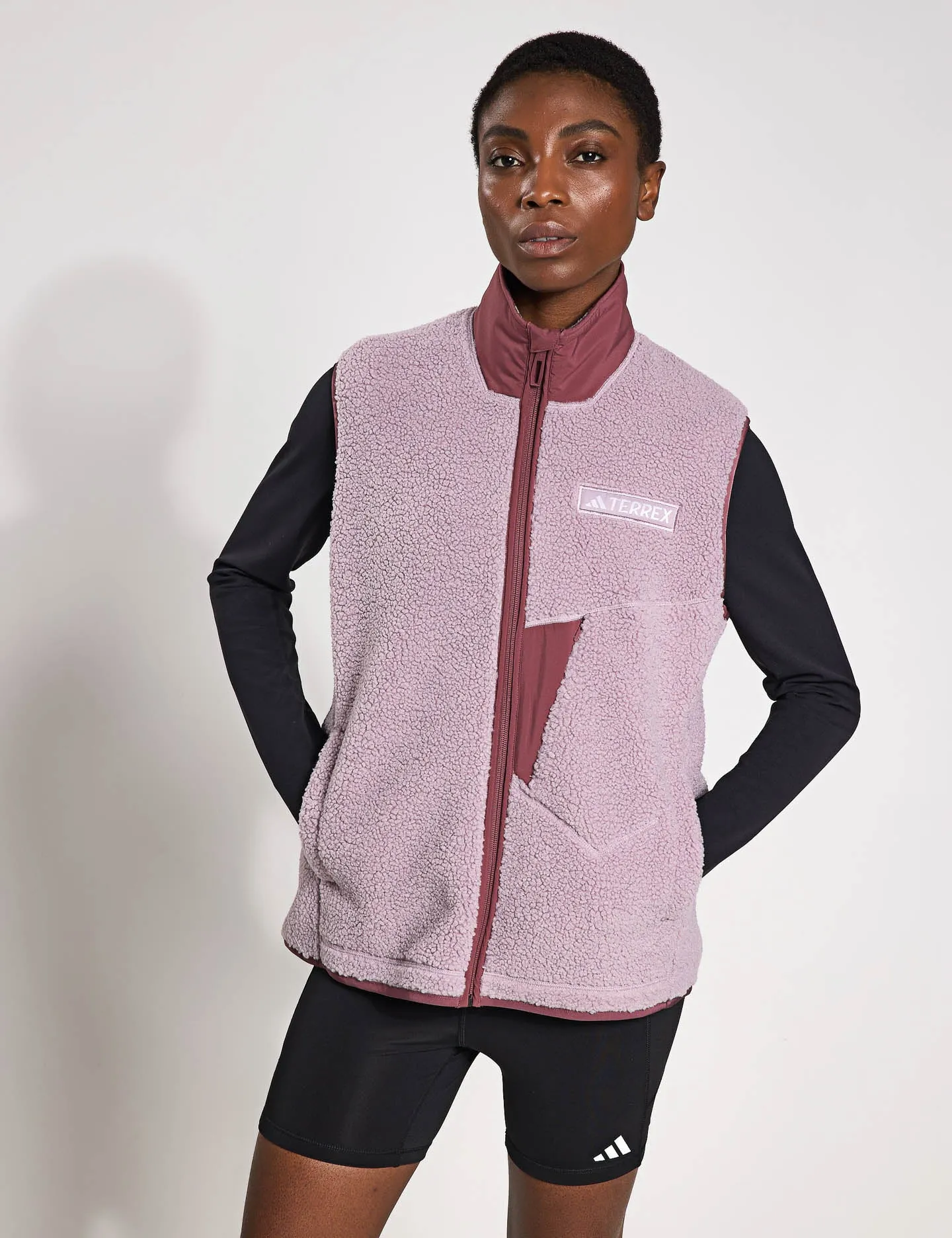 Terrex Xploric High Pile Fleece Vest - Preloved Fig