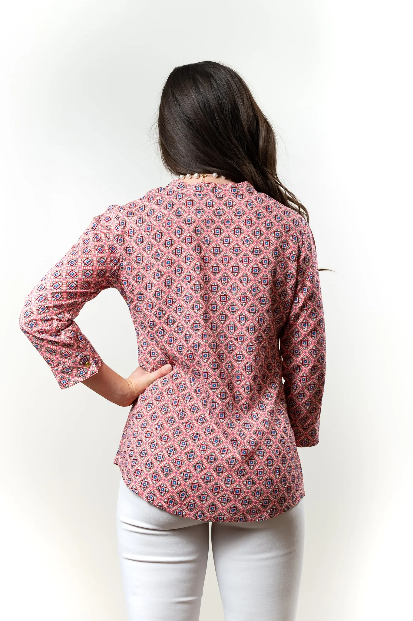 The Eloise Wear Anywhere Coral Print Top