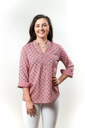 The Eloise Wear Anywhere Coral Print Top