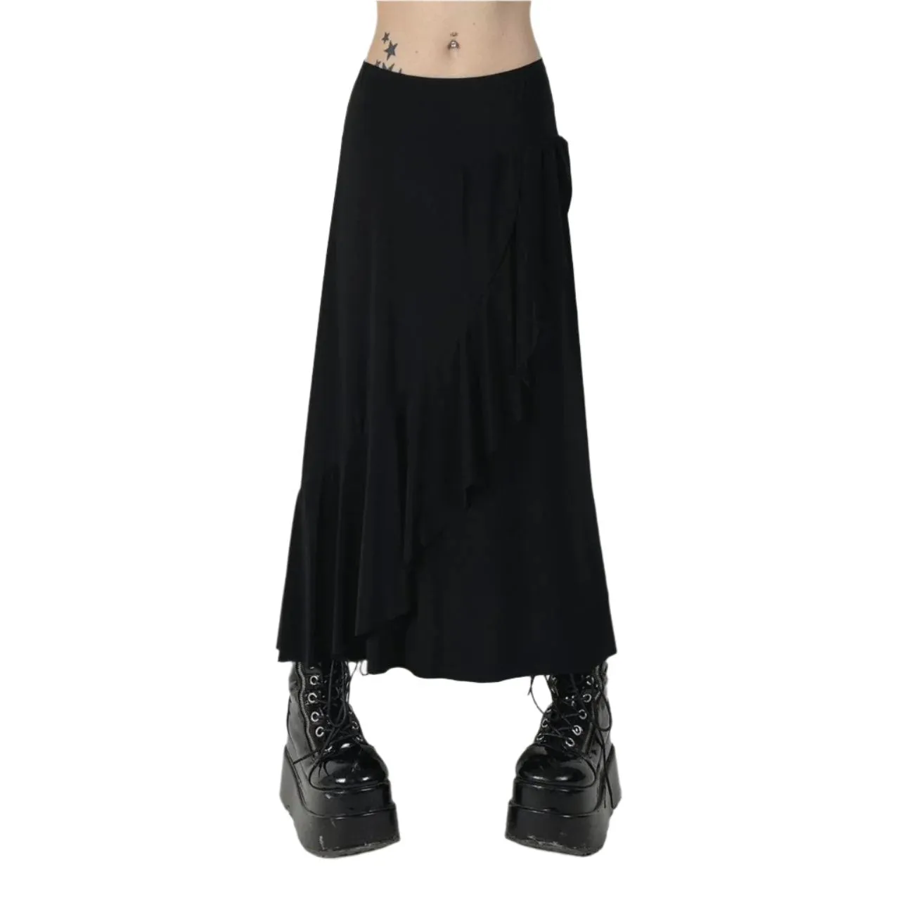Y2K Black Maxi Skirt (M)