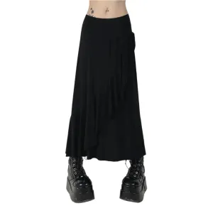 Y2K Black Maxi Skirt (M)